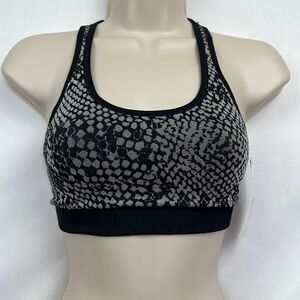 Spiritual Gangster black and silver snake print Spirts Bra NWT size XS/S